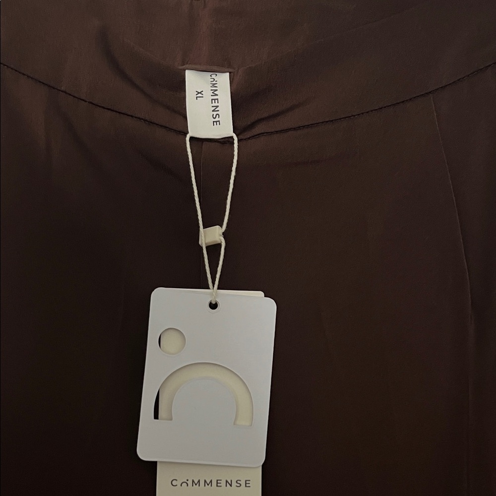 Commense Women's Wide-Leg Pants in Deep Brown - Picture 2 of 2